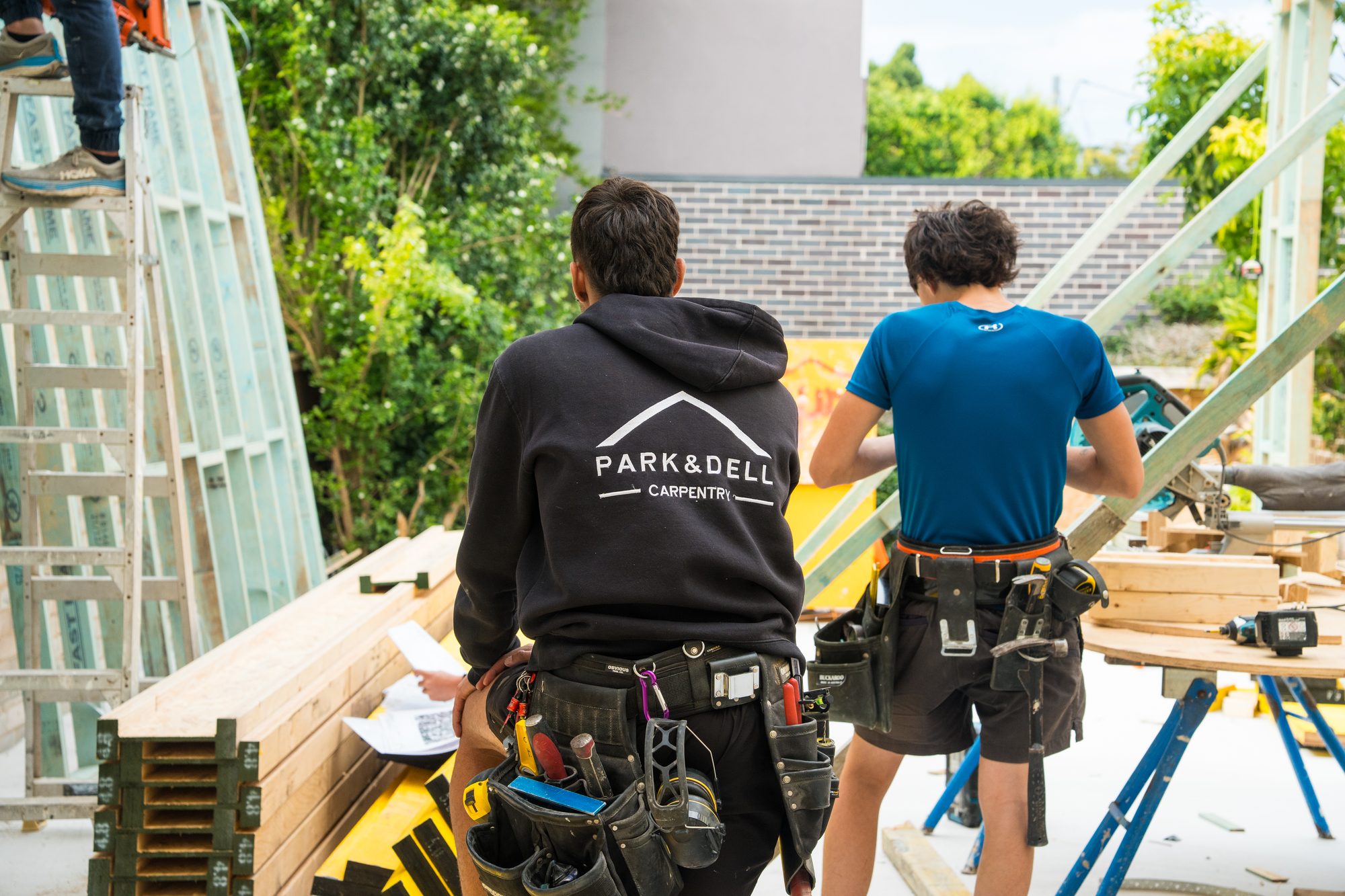 Park & Dell carpenters framing a residential extension